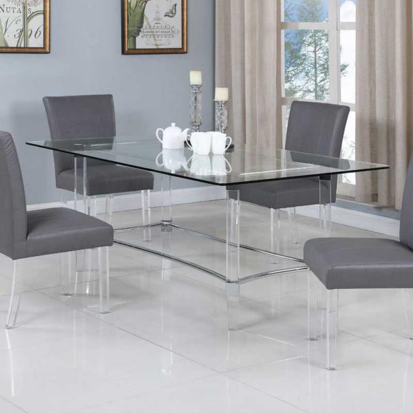 Aries 42x72 Rectangular Glass Table