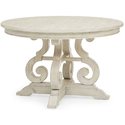 Treble III 48 Inch Round Dining Table - ALABASTER