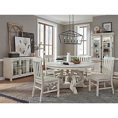 Treble 48 Inch Round Dining Table, White Dining Table Round 48