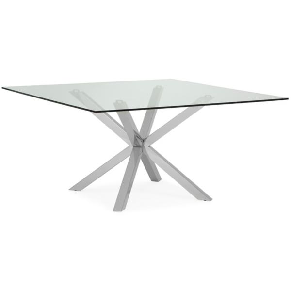 Classic Square Glass Dining Table
