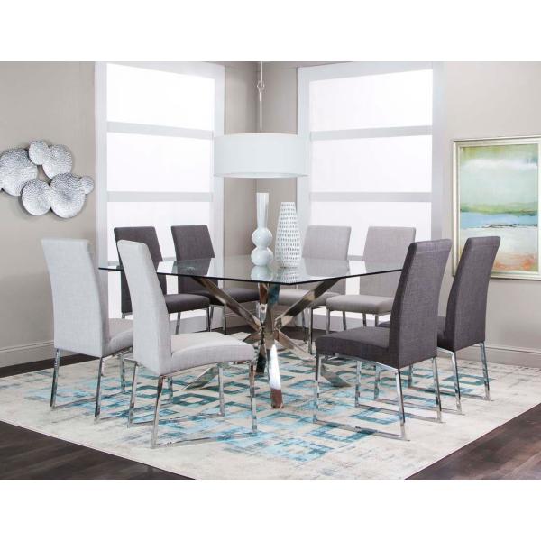 Classic Square Glass Dining Table