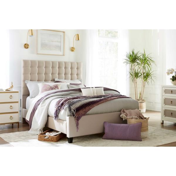 Harper Upholstered King Bed - SANDSTONE LINEN image number 2