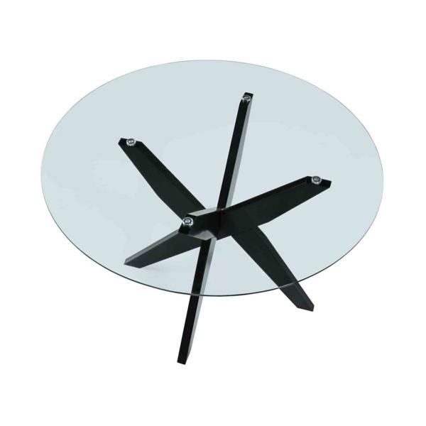 Amalie 48 Inch Round Glass Dining Table image number 4
