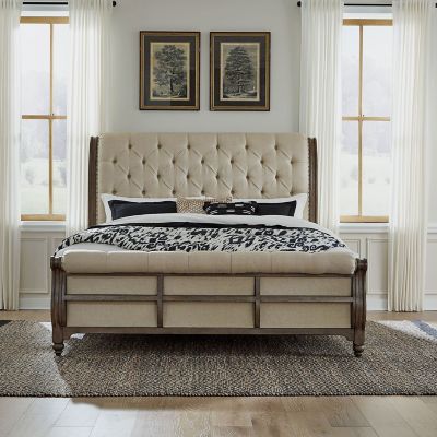 Queen Sleigh Bed Upholstery