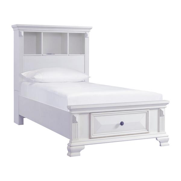 Cali Twin Bookcase Bed - WHITE