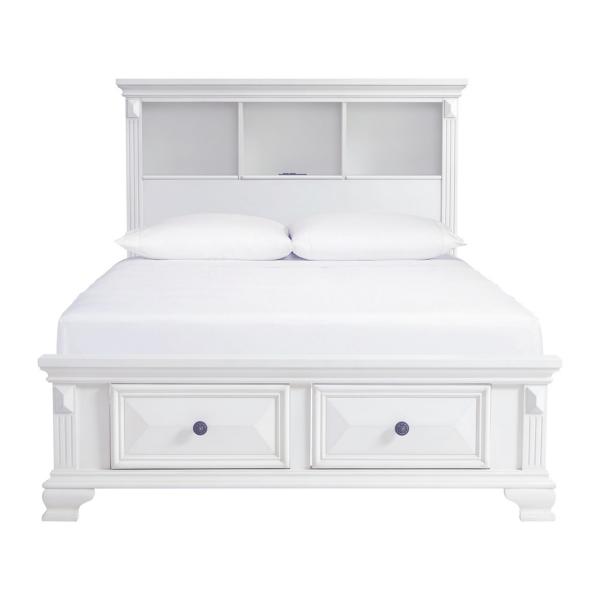 Cali Full Bookcase Bed - WHITE