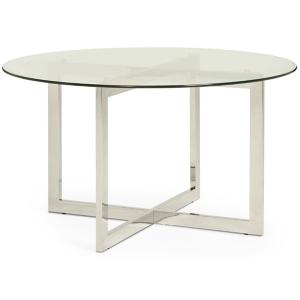 Emma 54 Inch Round Glass Dining Table