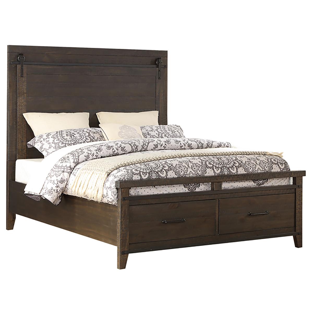 New Haven King Panel Bed With Footboard Storage Star Furniture Star Furniture