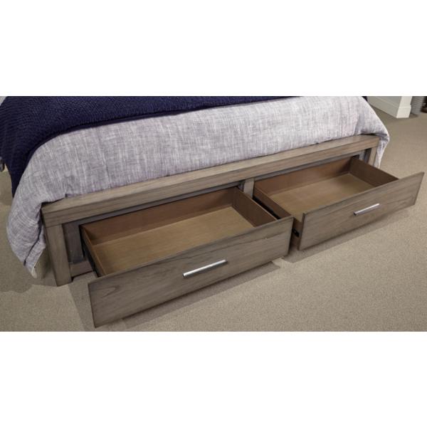 Modern Loft Panel Bed with Storage Footboard image number 3