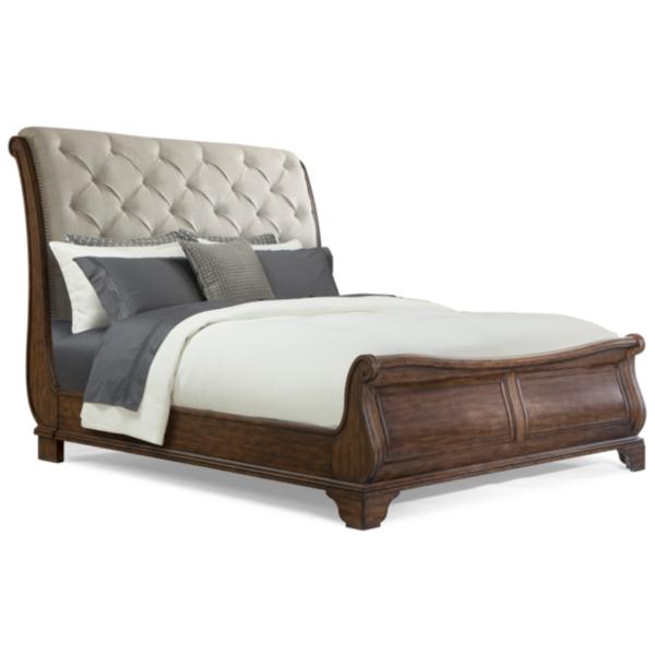 Trisha Yearwood Dottie Upholstered Headboard Sleigh Bed Star Furniture Star Furniture