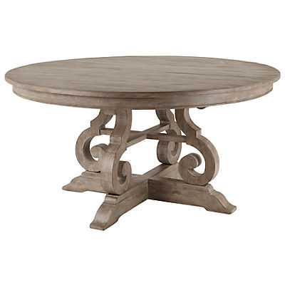 Treble 60 Inch Round Dining Table - DOVE GREY