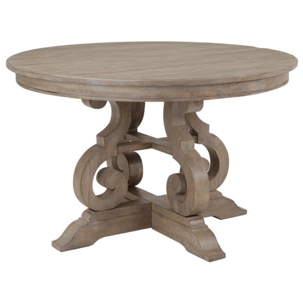 Treble 48 Inch Round Dining Table, Round Dining Room Tables 48 Inches