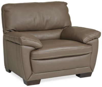 Denver Leather Chair - DARK TAUPE | Star Furniture