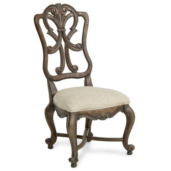 Rhapsody Carved Wood Back Side Chair
