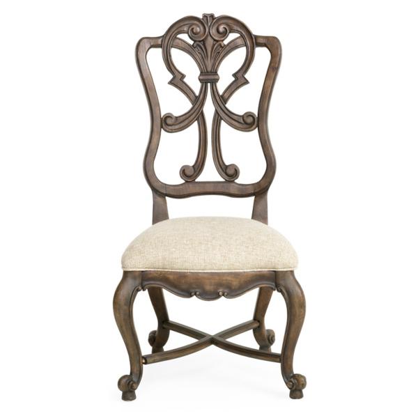 Rhapsody Carved Wood Back Side Chair image number 2