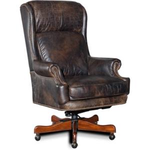 Old Saddle Fudge with Croc Accents Executive Swivel Tilt Desk Chair
