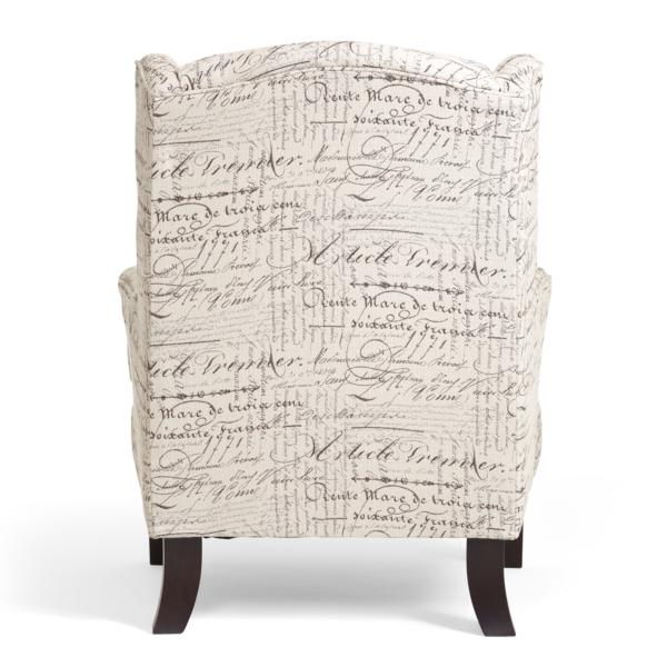 Andrea Script Wingback Chair image number 4