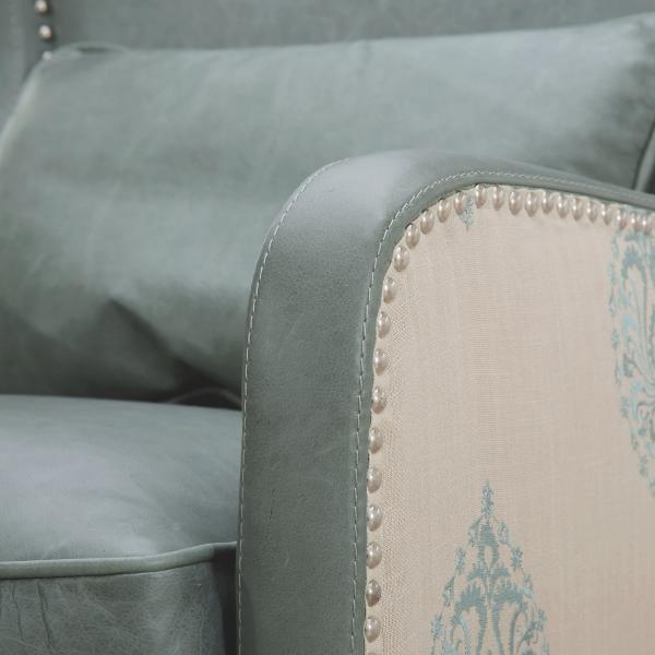 Silver Lake Leather Wing Chair image number 6