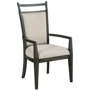 Plank Road Oakley Upholstered Back Arm Chair - CHARCOAL