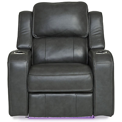 Palermo Leather Power Recliner - SMOKE