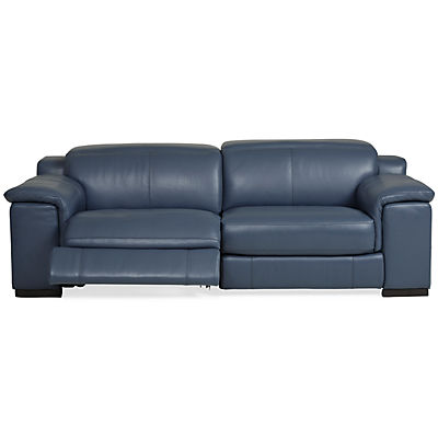 Sky Leather Power Reclining Sofa Star, Navy Leather Sofa Recliner
