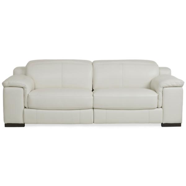Sky Leather Power Reclining Sofa - ALABASTER | Star Furniture