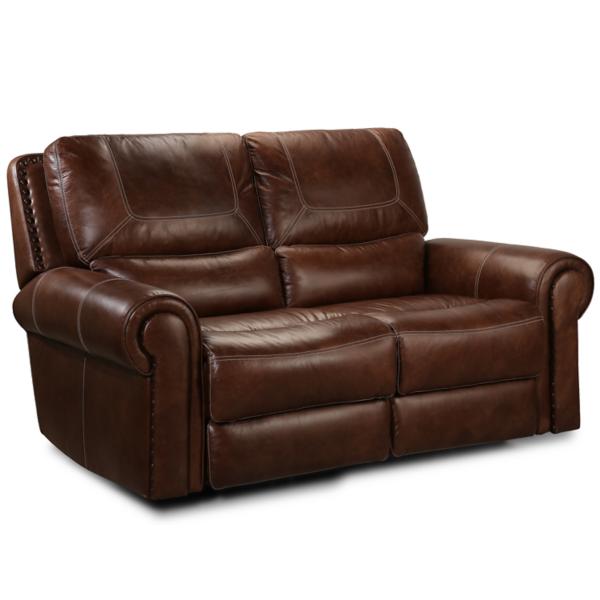 St. James Leather Power Reclining Loveseat - TOBACCO image number 3