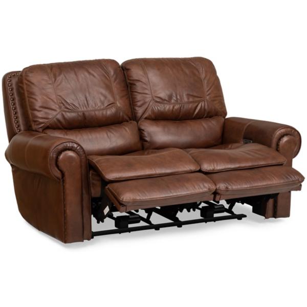 St. James Leather Power Reclining Loveseat - TOBACCO image number 4