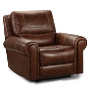 St. James Leather Gliding Power Recliner - TOBACCO
