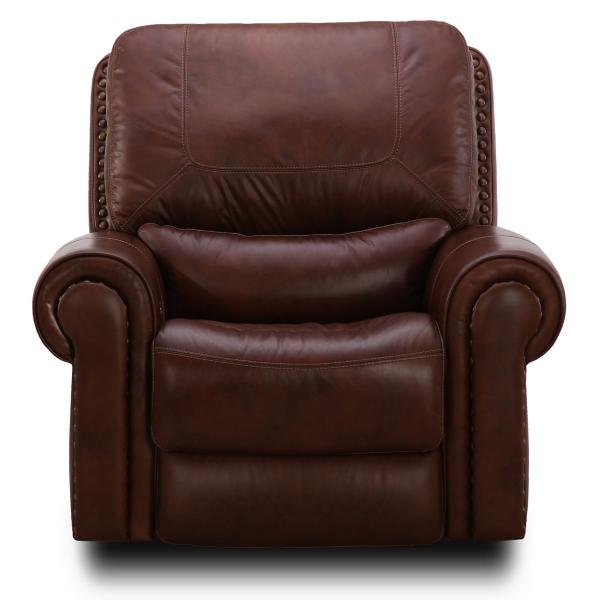 St. James Leather Gliding Power Recliner - TOBACCO image number 2