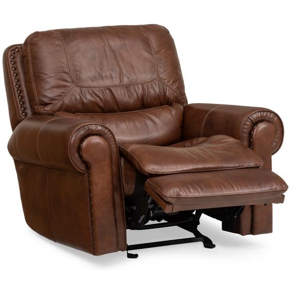 St. James Leather Gliding Power Recliner TOBACCO