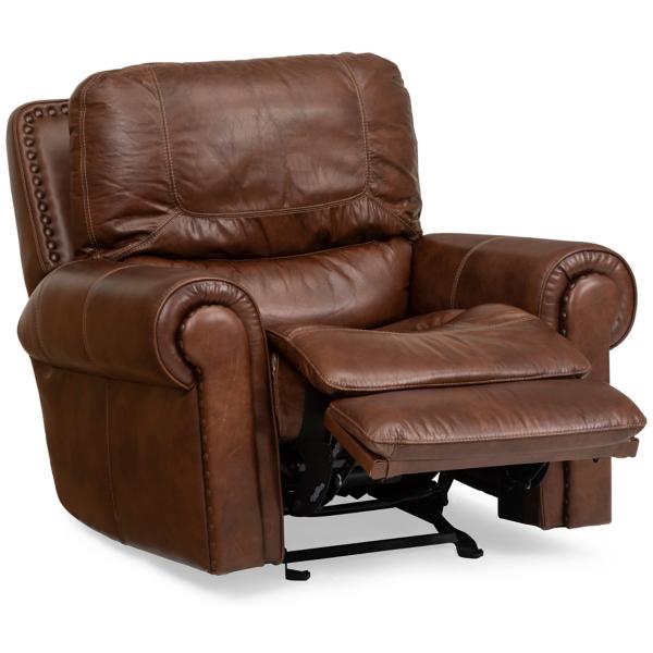 St. James Leather Gliding Power Recliner - TOBACCO image number 4