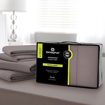Bedgear Hyper-Cotton Quick Dry Performance Sheet Set - QUEEN - GREY