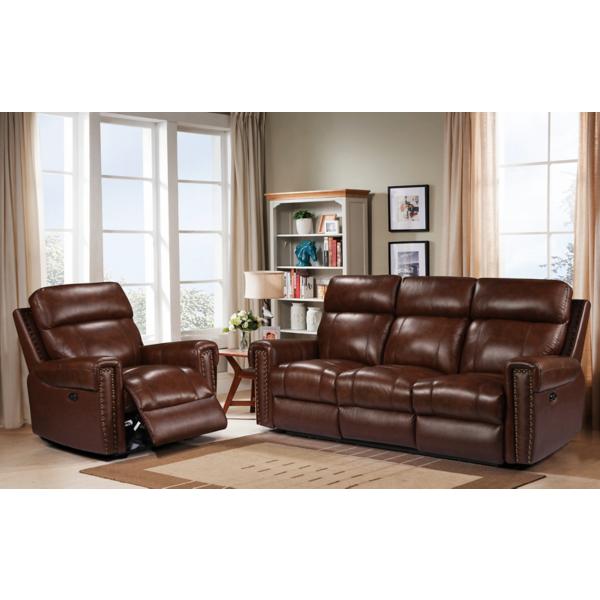 Cedar Leather Power Reclining Sofa