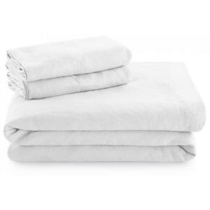 Woven French Linen Sheet Set - WHITE