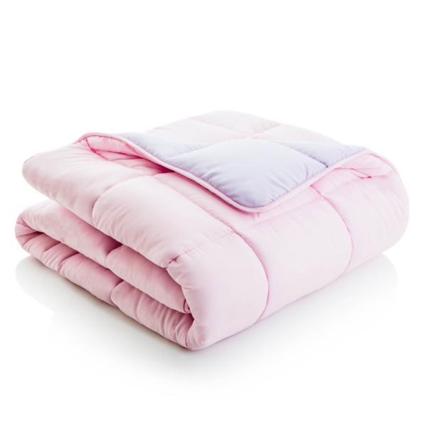 Woven Reversible Bed in a Bag - LILAC/BLUSH