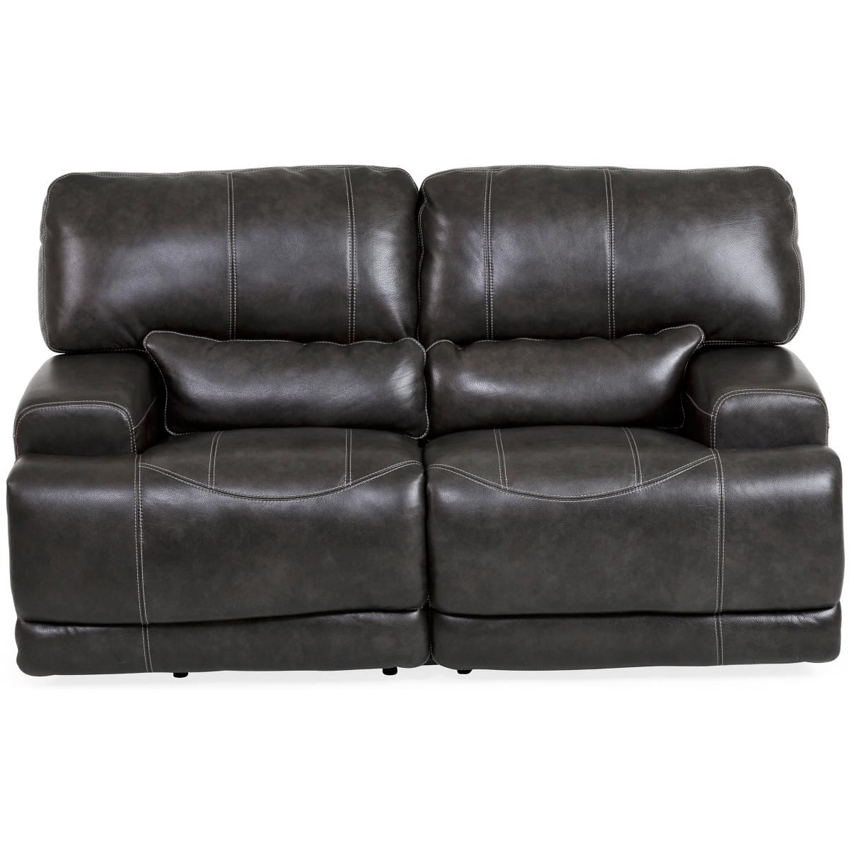 Black leather deals power reclining loveseat