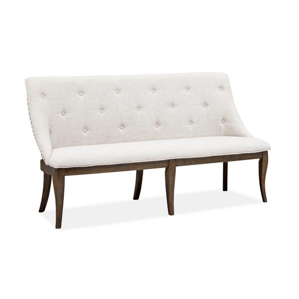 Upholstered high back online dining bench