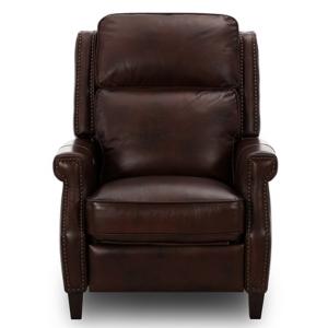 Barry Leather Power Recliner - OLD ENGLISH