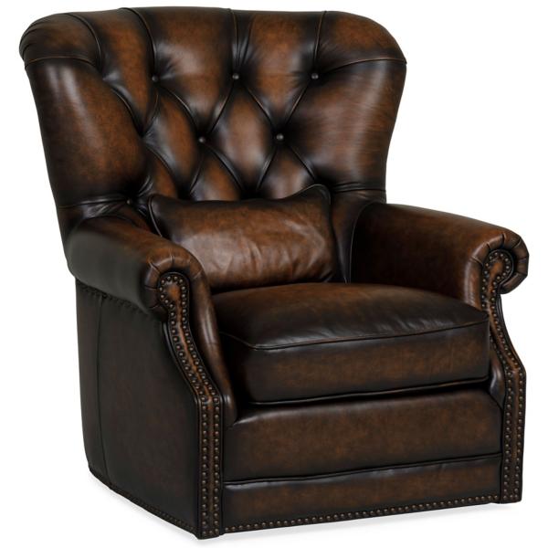 Asher Leather Swivel Chair | Star Furniture