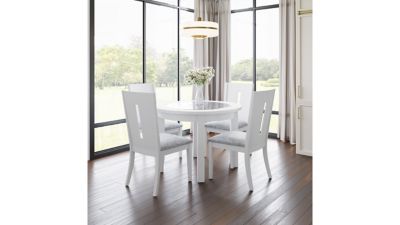 42 inch round discount glass dining table set