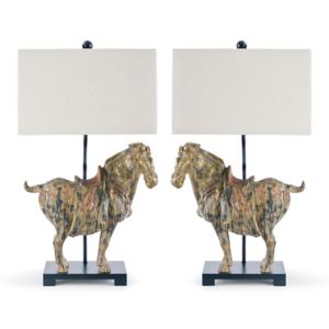 Dynasty Horse Accent Lamp Set of 2