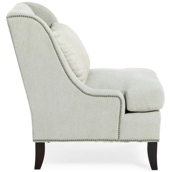 White studded accent online chair