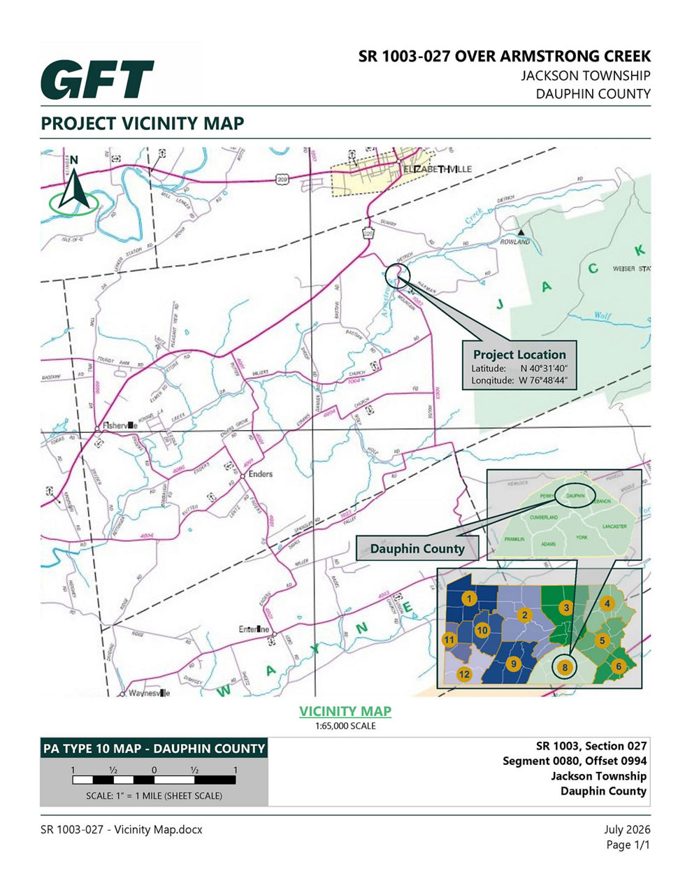 map indicating project location