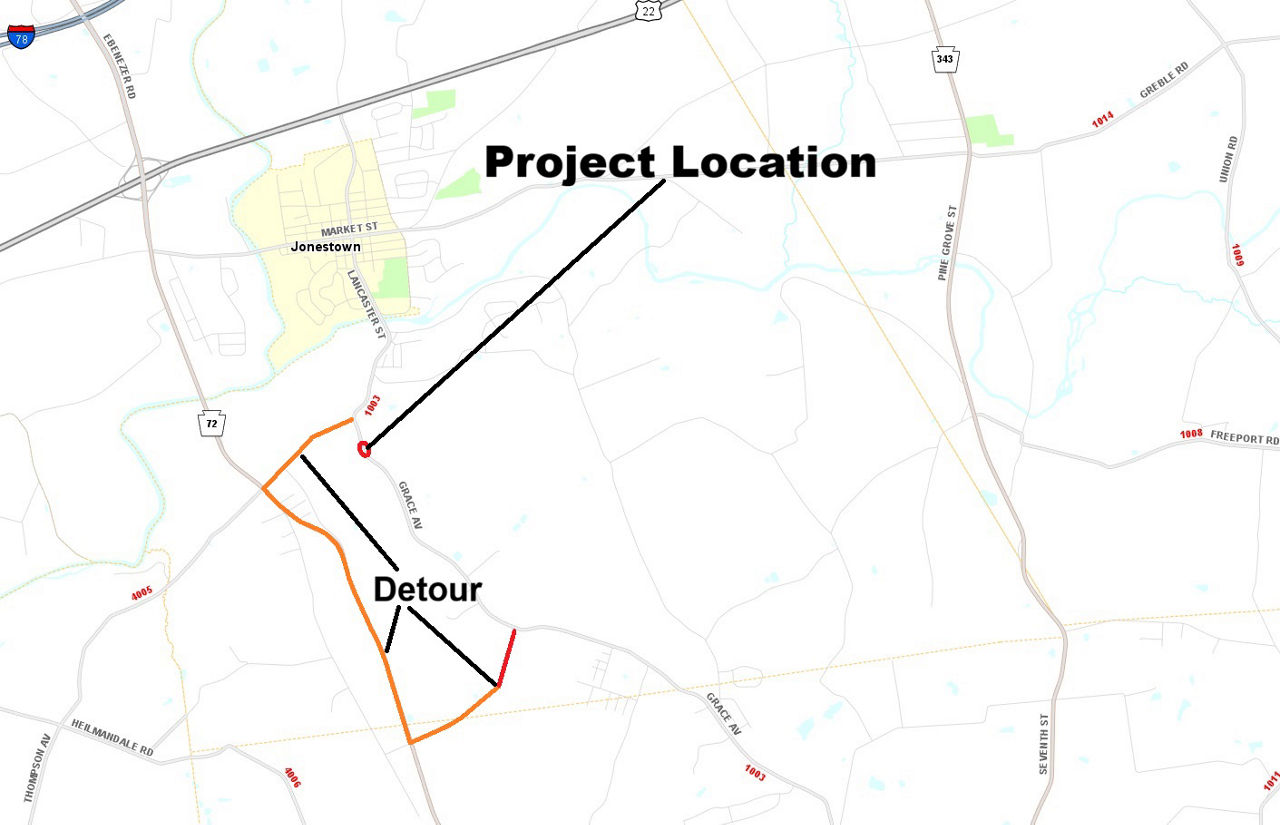 map indicating project location
