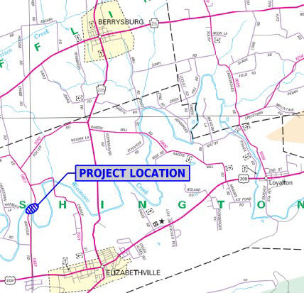 Route 1007 (Wilhour Road) Bridge Rehabilitation Project at the Wiconisco Creek crossing in Dauphin County