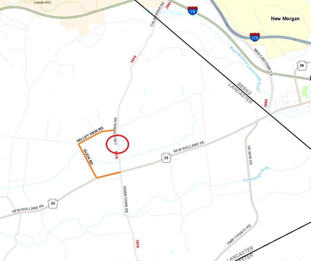California Road detour Lancaster County