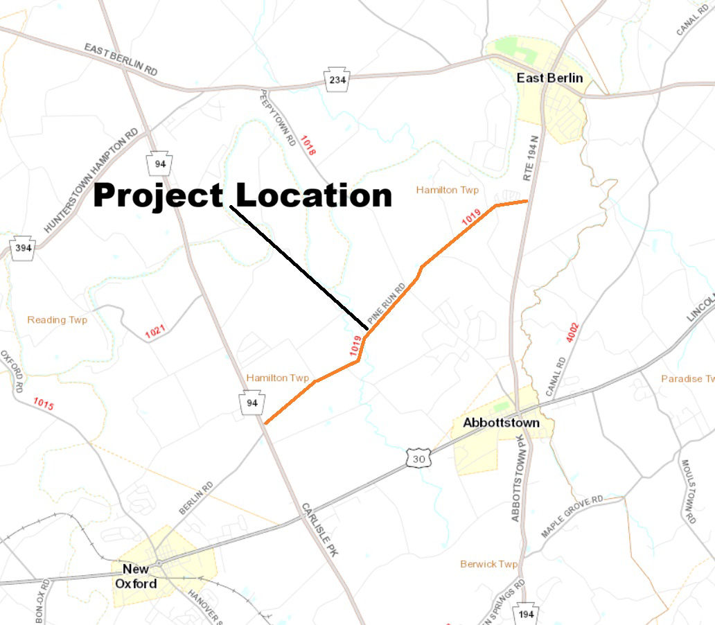 map indicating project location