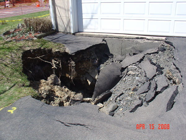 Sinkhole In Driveway