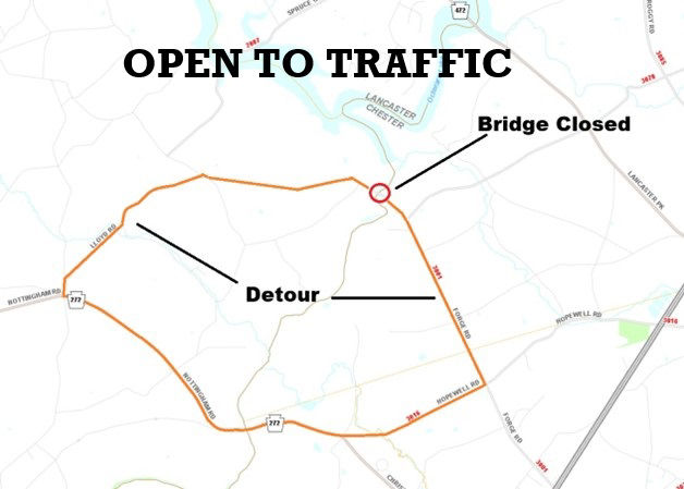 Bridge is open to traffic.